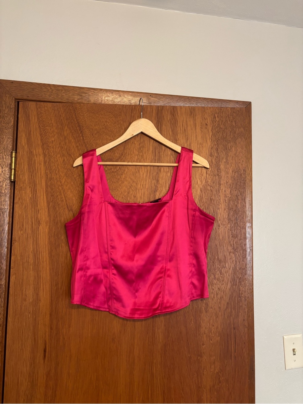torrid Hot Pink Satin Square-Neck Camisole